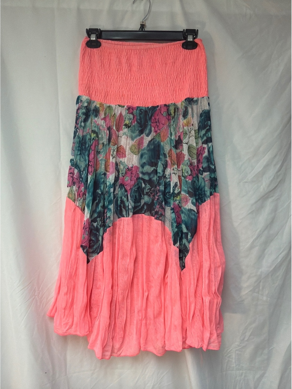 India Boutique Pink and Floral Patterned Skirt